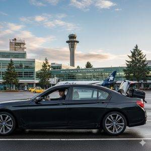 Seattle airport car service with car seat
