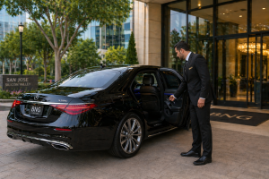 Chauffeur service San Jose professional driver luxury sedan