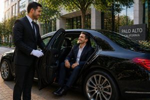 Chauffeur service Palo Alto professional driver luxury sedan
